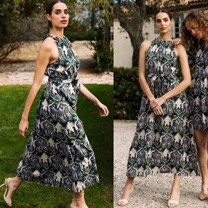 NWT CLEOBELLA Becca Ankle Dress in Casablanca Garden Party Organic Cotton